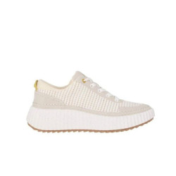 Chik10 zapatilla blanca casual de mujer